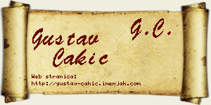 Gustav Cakić vizit kartica